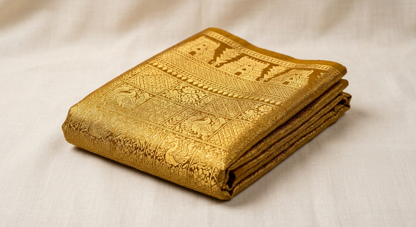 Golden Zari Kanjivaram